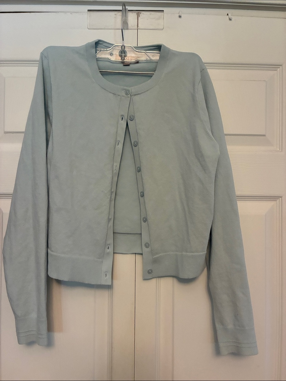 J.Crew Jackie Cardigan Sweater Ice Blue Medium Summer 2025 CJ755